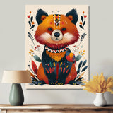 Cute Boho Bear Retro Botanical - Bear Wall Art Prints