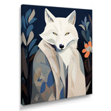 Gracious Fox Mysterious Retro Illustration - Fox Home Decor Art