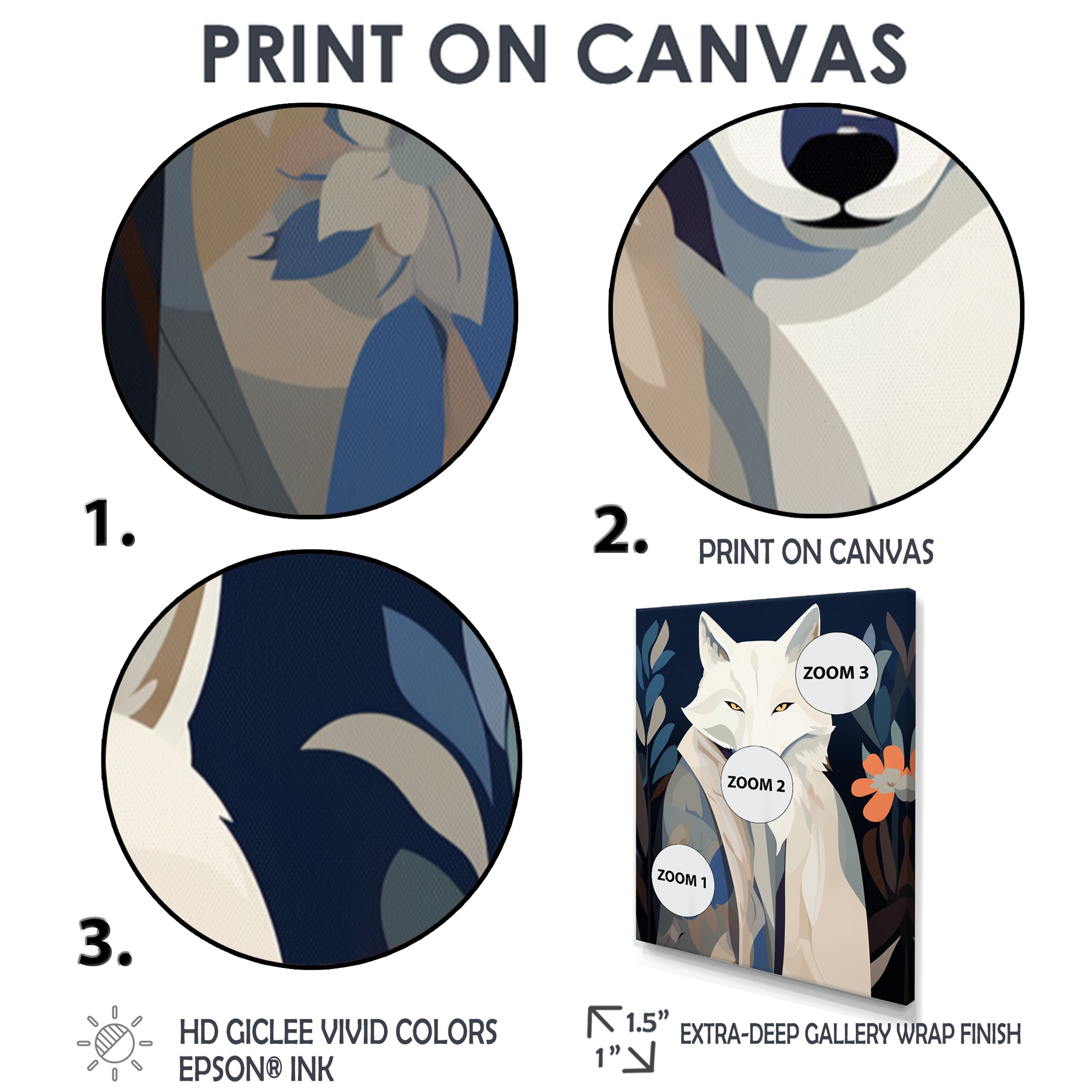 Gracious Fox Mysterious Retro Illustration - Fox Home Decor Art