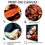 Frog On A Leaf Retro Illustration - Frog Bedroom Wall Art