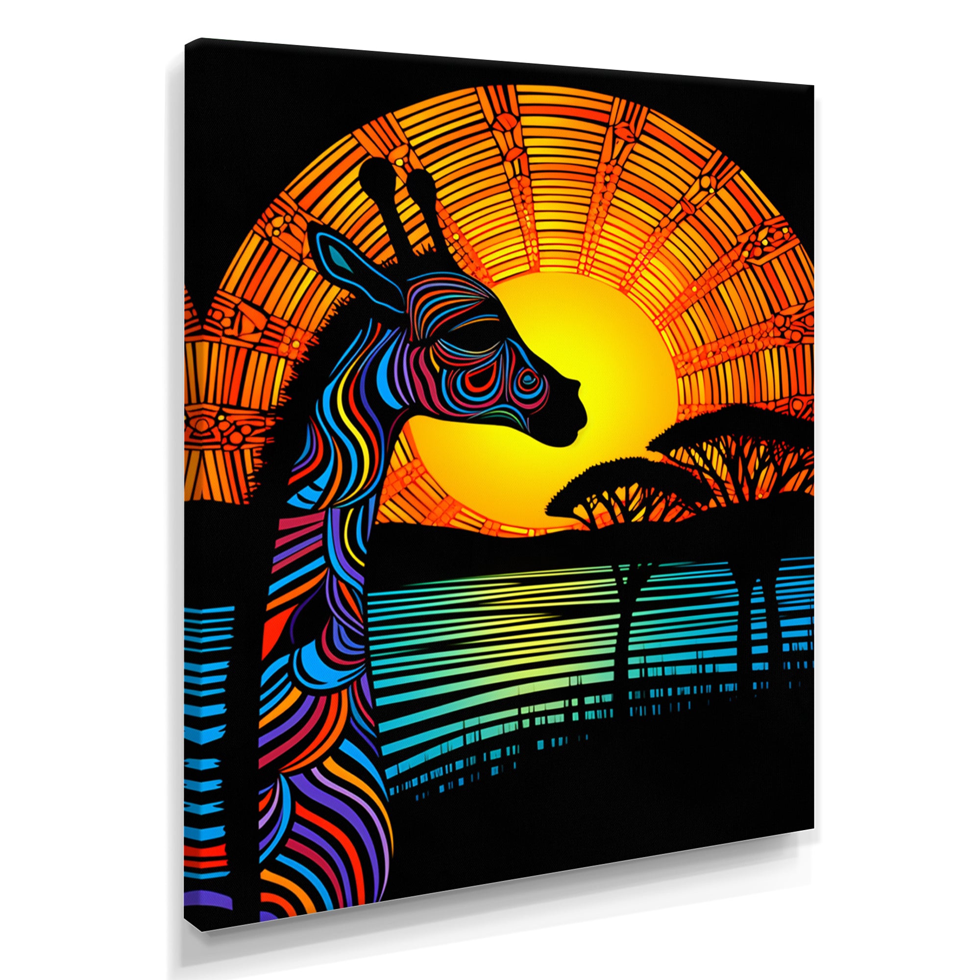 Gorgeous Giraffe Magical Sunset - Giraffe Wall Decor
