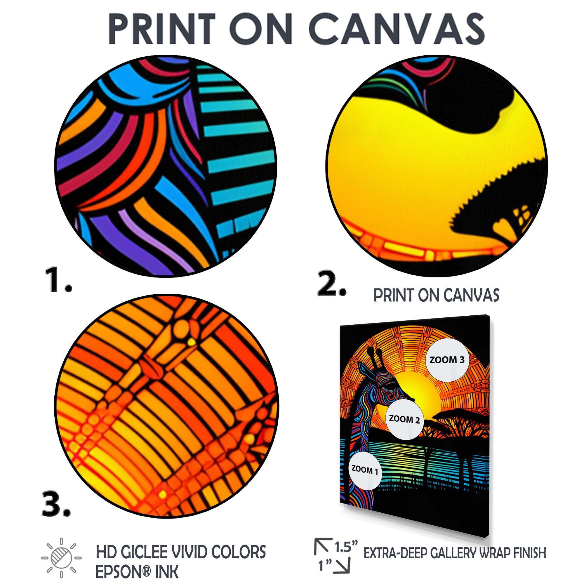 Gorgeous Giraffe Magical Sunset - Giraffe Wall Decor