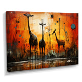 Three Giraffes African Savanne - Giraffe Wall Art Prints