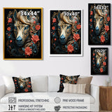 Future Horse Portrait Blooming Flowers - Horse Bedroom Wall Art