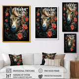 Future Horse Portrait Blooming Flowers - Horse Bedroom Wall Art