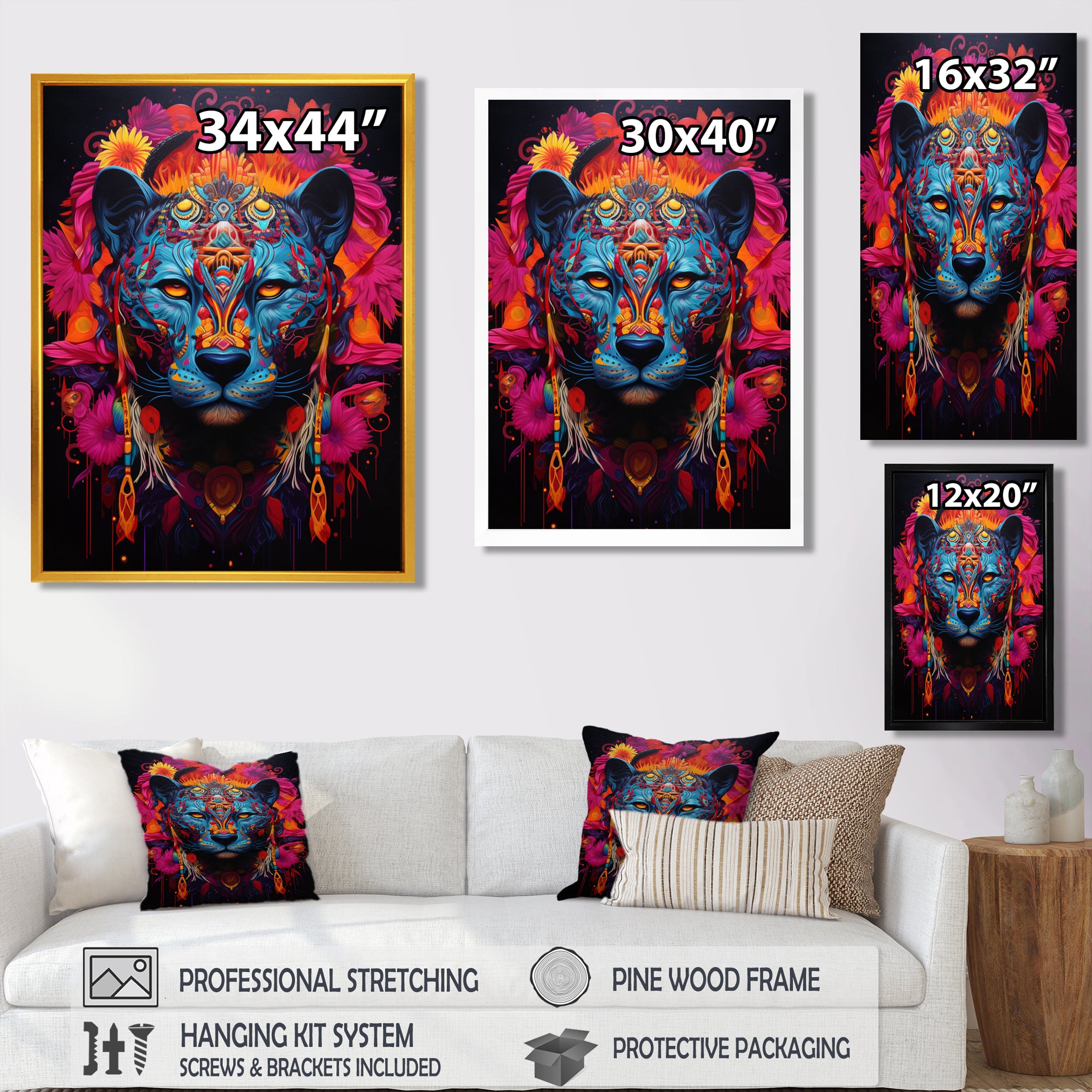 Tribe Of The Blue Jaguar - Leopard Wall Decor