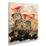 Pink Jellyfish Vintage Collage - Pink Jellyfish Wall Art