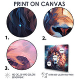 Majestic Lion Wild Night Glory - Lion Canvas Wall Art