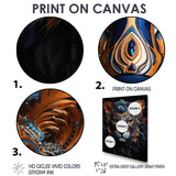 Shamanic Tribal Portrait Of Tiger Tribe - Tiger Fashion Large Canvas Wall Art