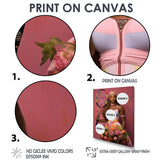 Serene With Pink Roses And Tennis Racket - Sport Tennis Canvas Wall Art