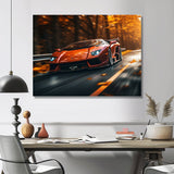 Lamborghini Diablo Highway Orange - Car Exotic Canvas Wall Art