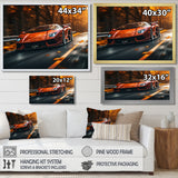 Lamborghini Diablo Highway Orange - Car Exotic Canvas Wall Art