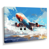 Take Off Flight Paint Spatter s - Train Canvas Wall Art