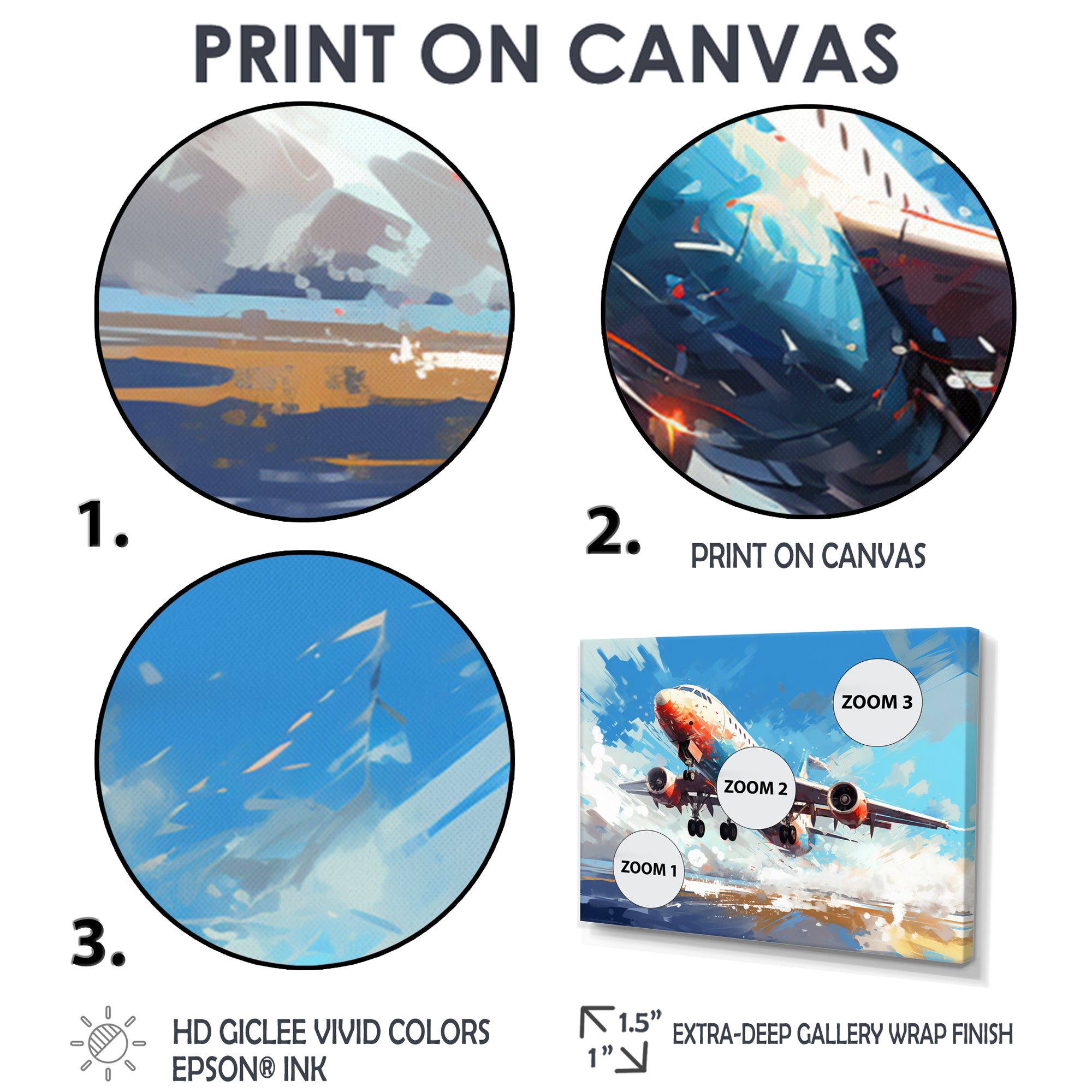 Take Off Flight Paint Spatter s - Train Canvas Wall Art