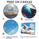 Take Off Flight Paint Spatter s - Train Canvas Wall Art