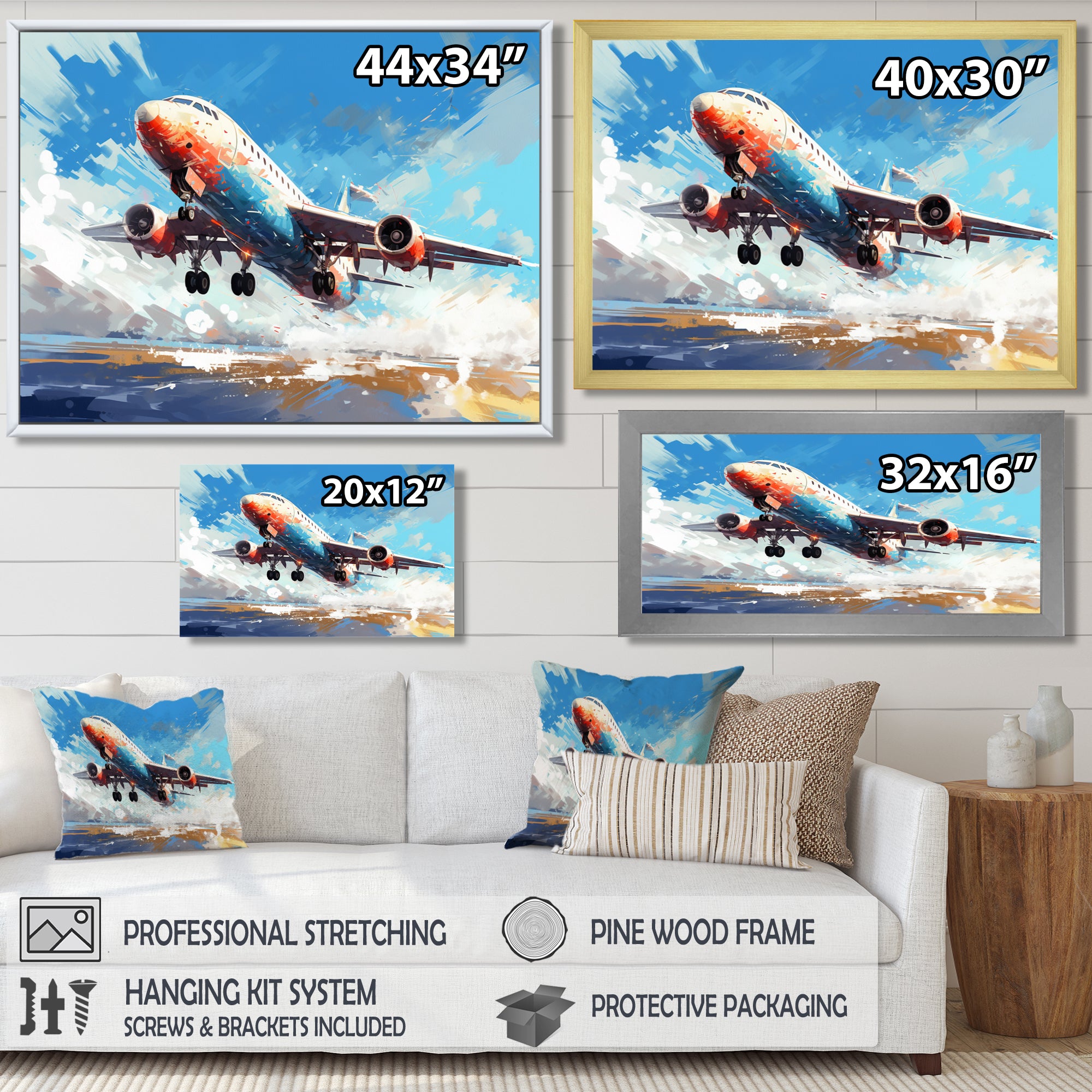 Take Off Flight Paint Spatter s - Train Canvas Wall Art