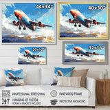 Take Off Flight Paint Spatter s - Train Canvas Wall Art