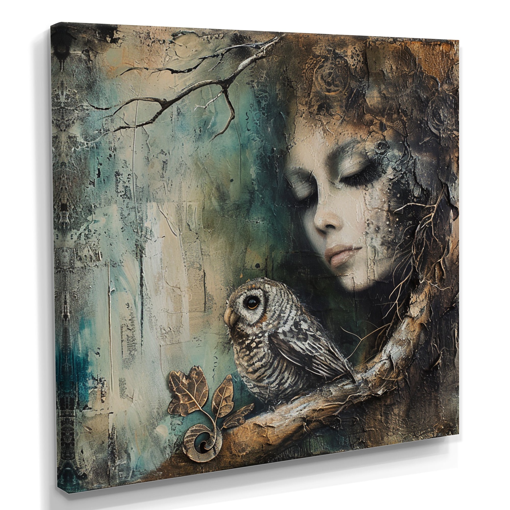 Mystery Of The Owl Portrait - Owl Home Decor Art