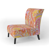Pattern Based on Traditional Asian Elements Mid-Century Accent Chair