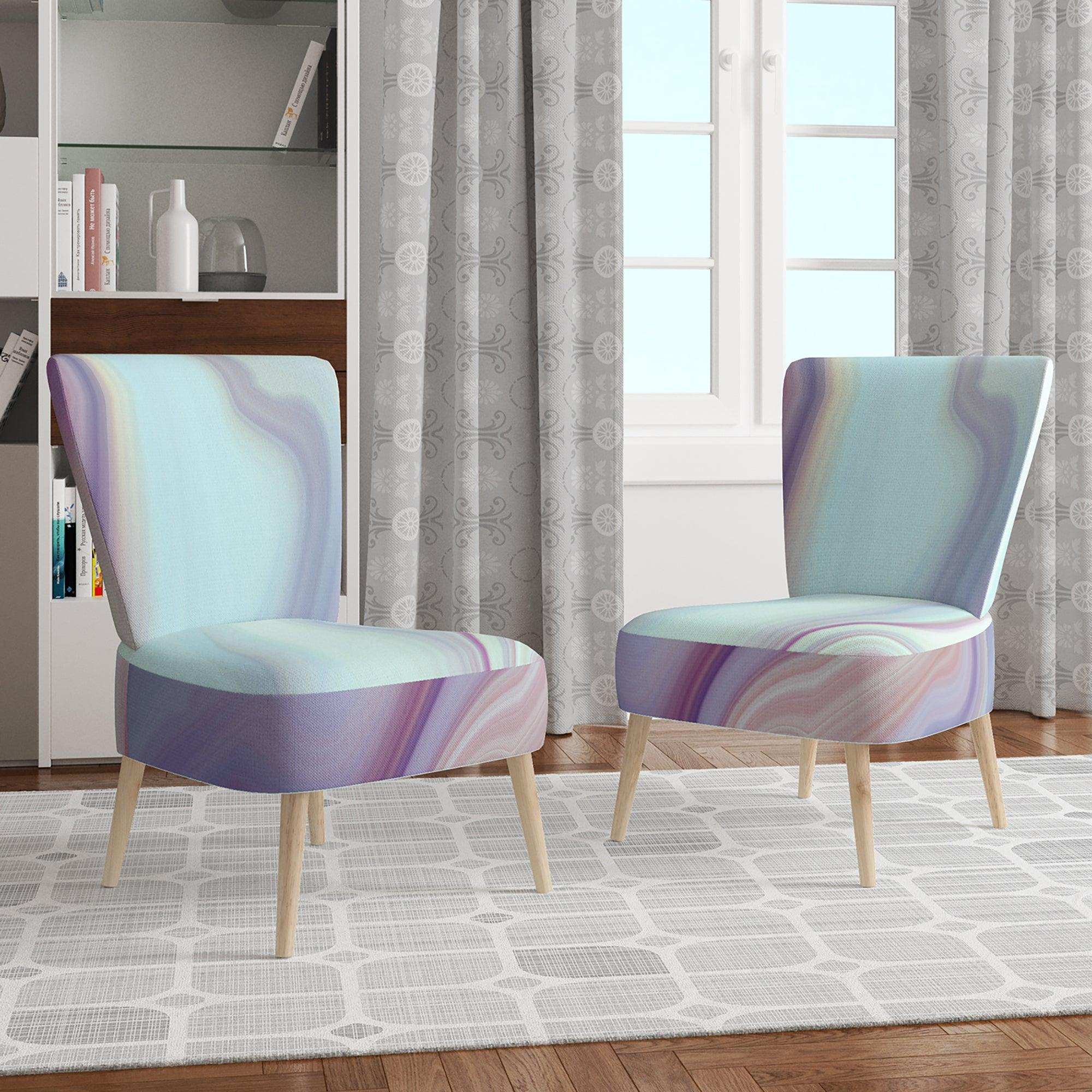 Marbled Liquid Agate Colours Modern Accent Chair