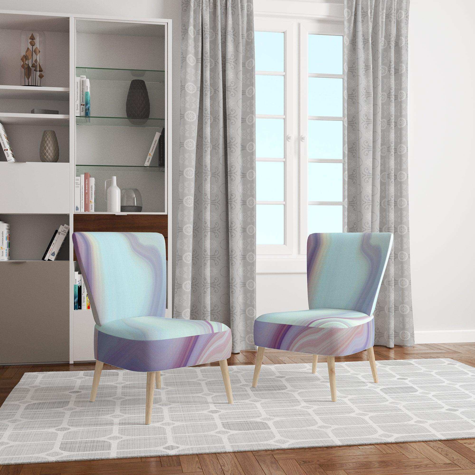 Marbled Liquid Agate Colours Modern Accent Chair