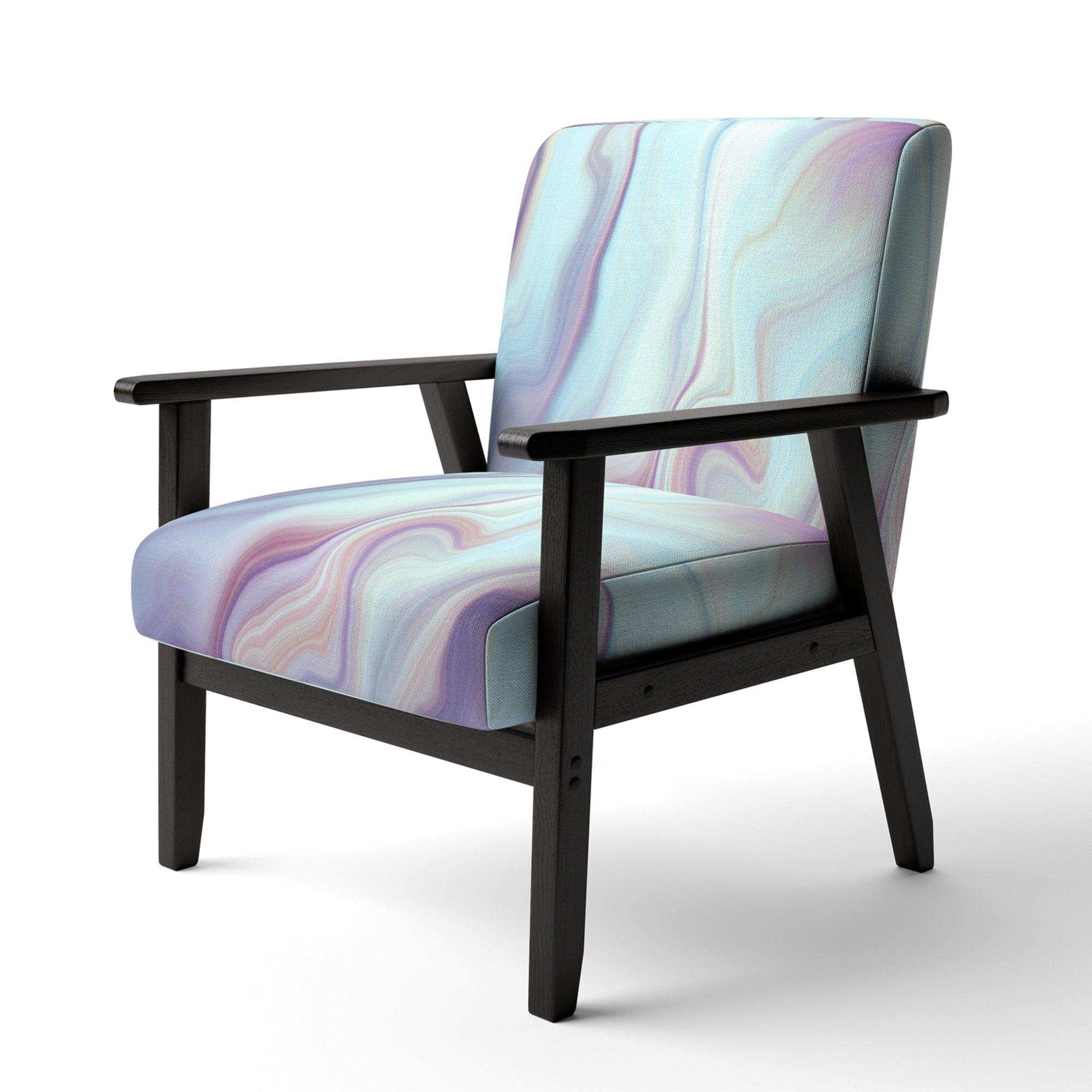 Marbled Liquid Agate Colours Modern Accent Chair