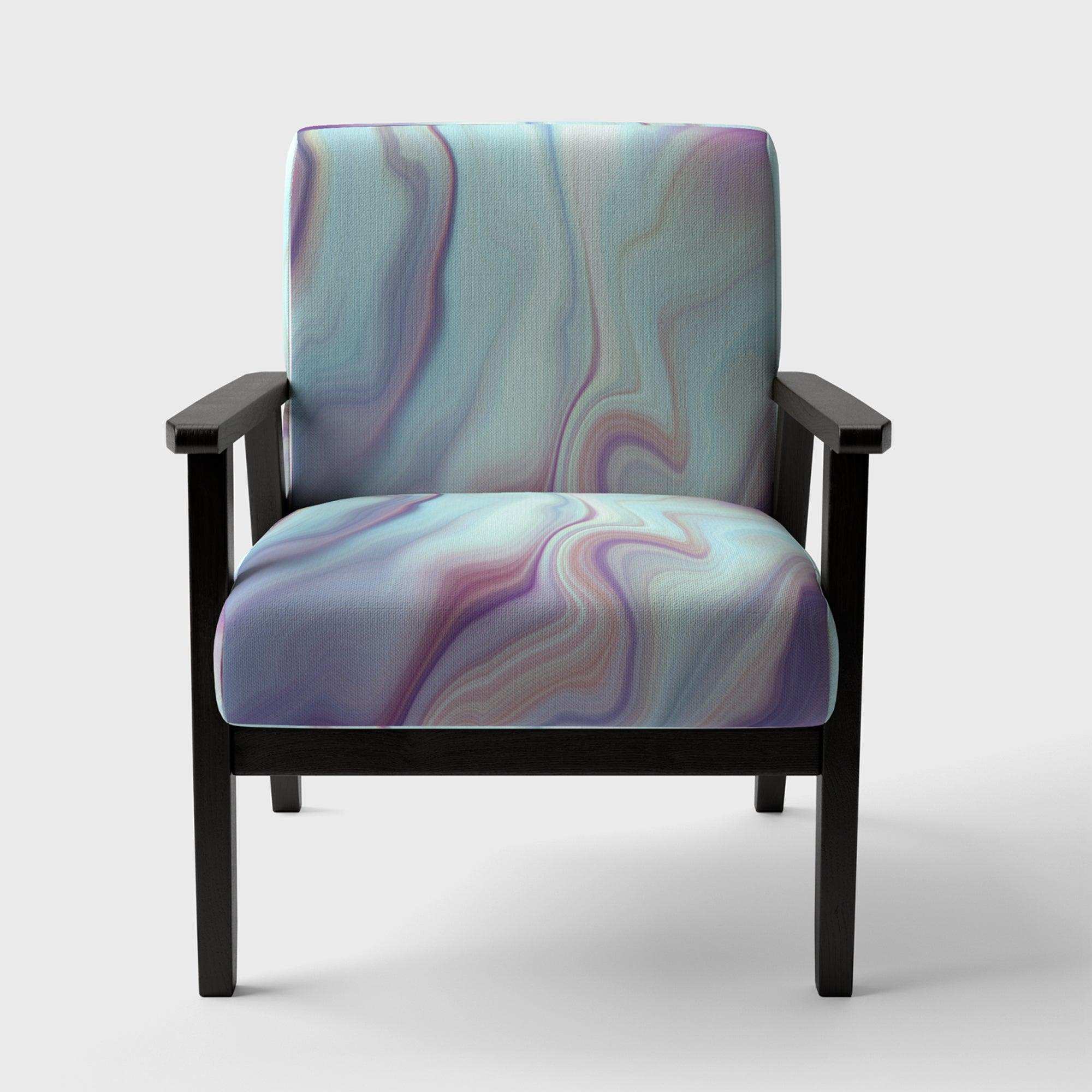Marbled Liquid Agate Colours Modern Accent Chair