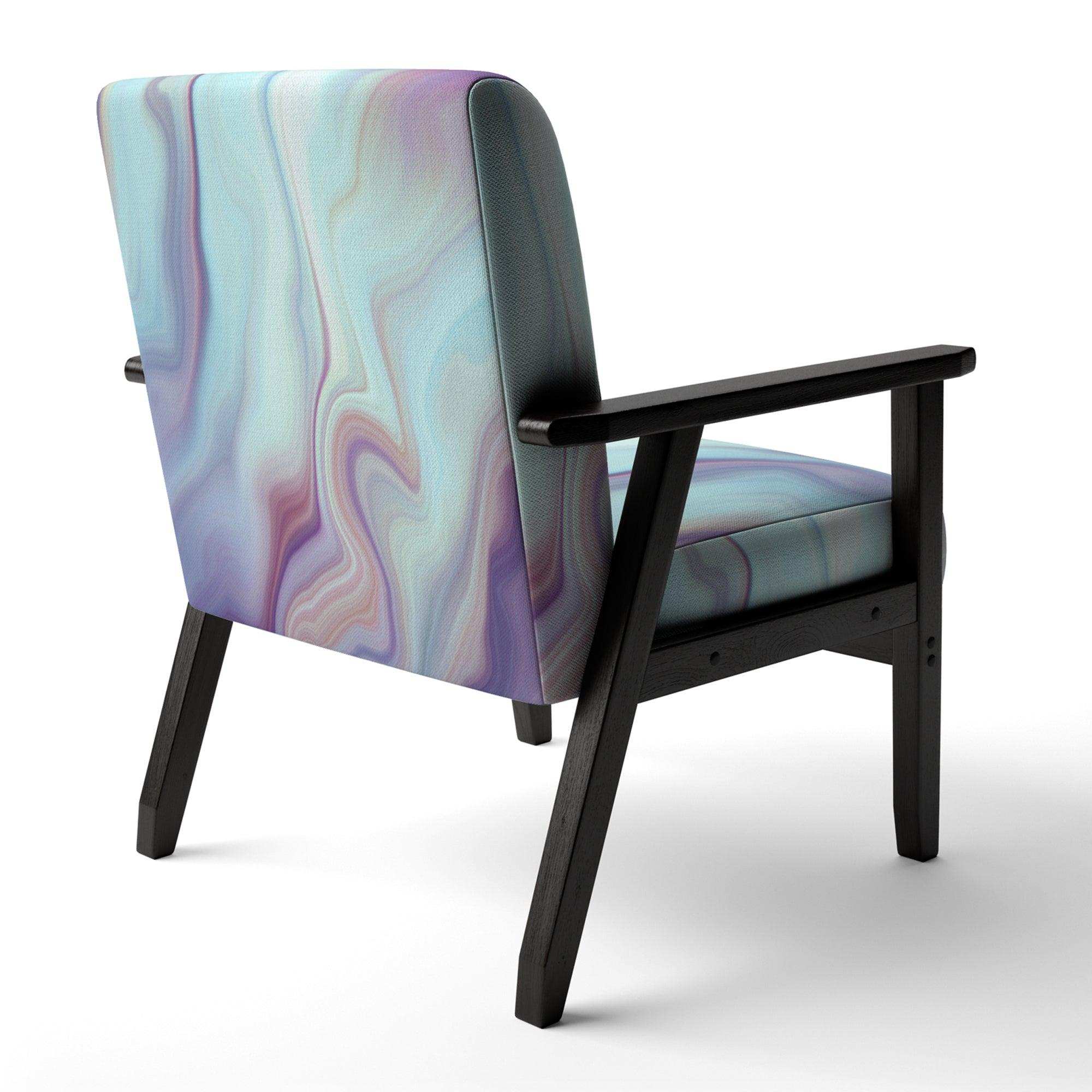 Marbled Liquid Agate Colours Modern Accent Chair