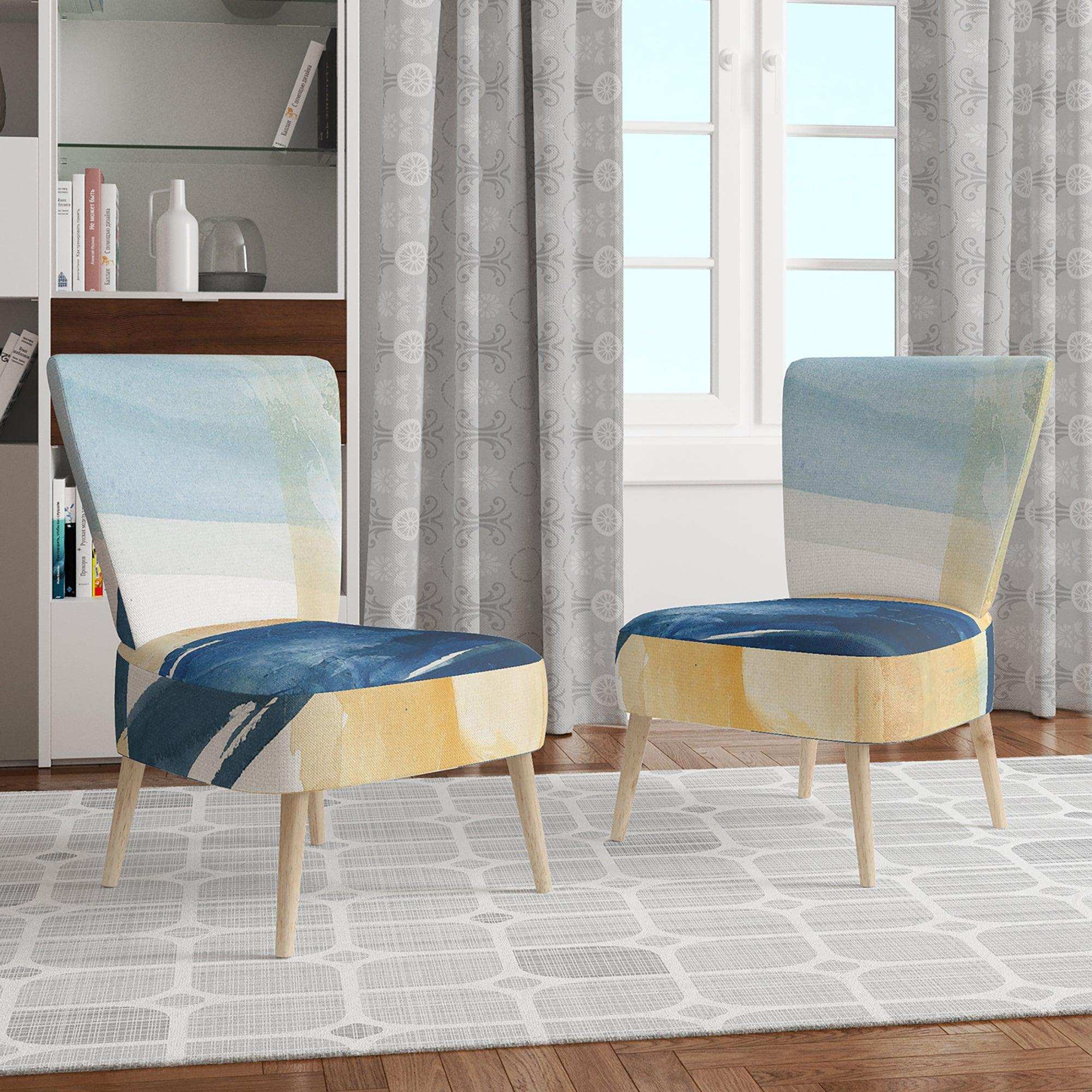 Indigo Panel III Glam Modern Accent Chair