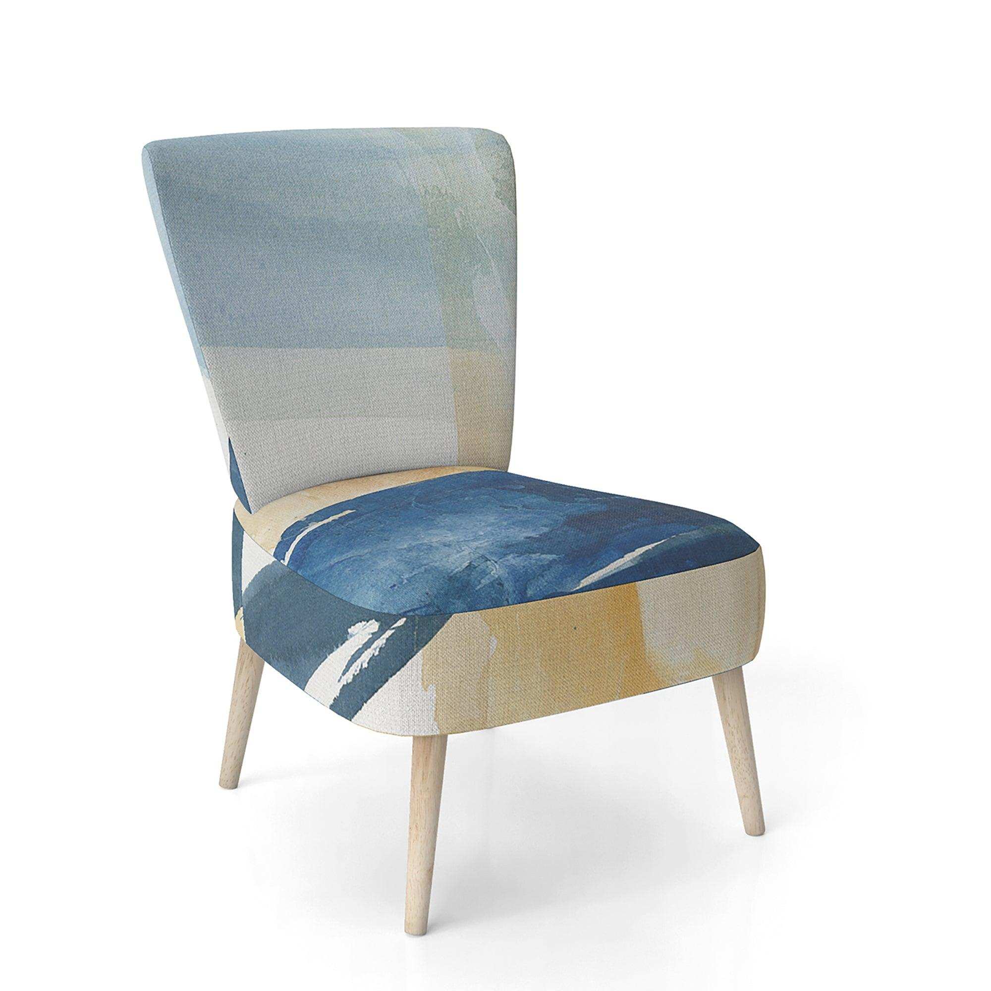 Indigo Panel III Glam Modern Accent Chair