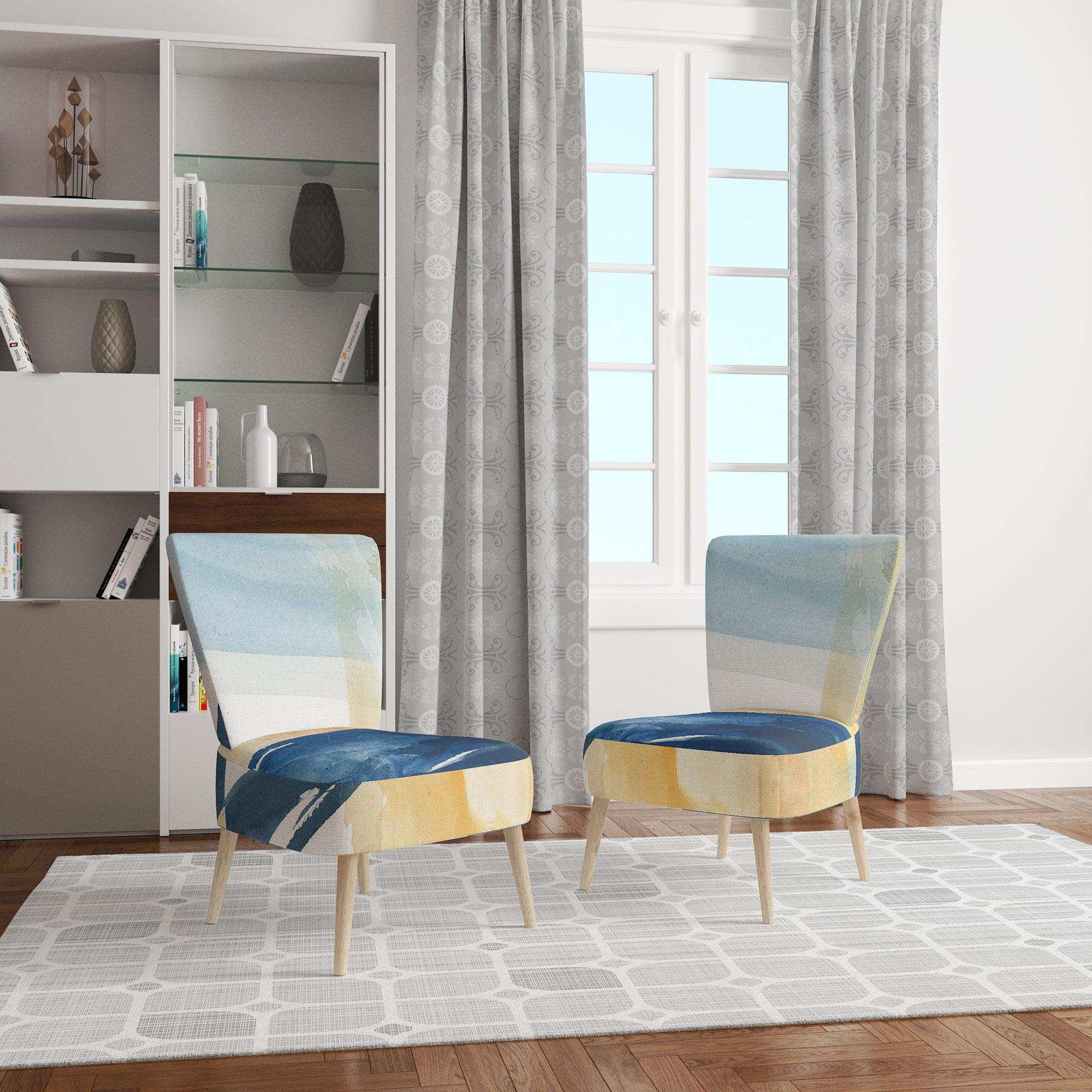Indigo Panel III Glam Modern Accent Chair