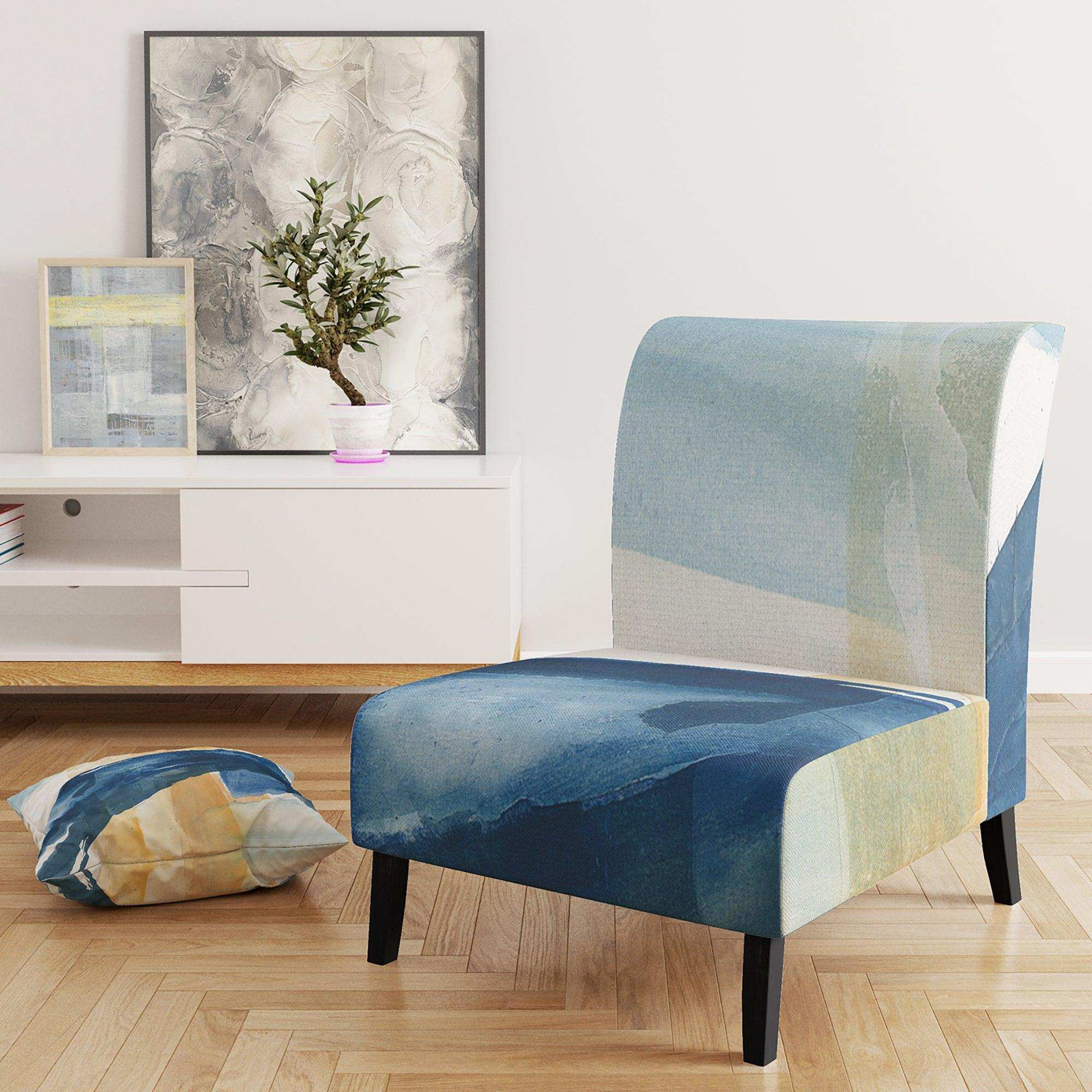 Indigo Panel III Glam Modern Accent Chair