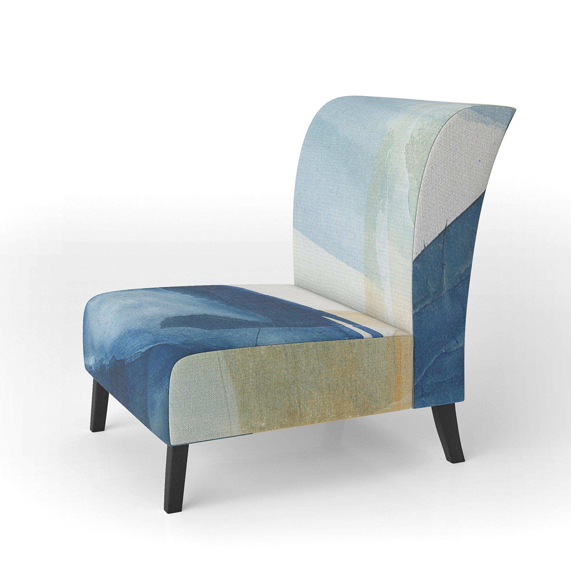 Indigo Panel III Glam Modern Accent Chair
