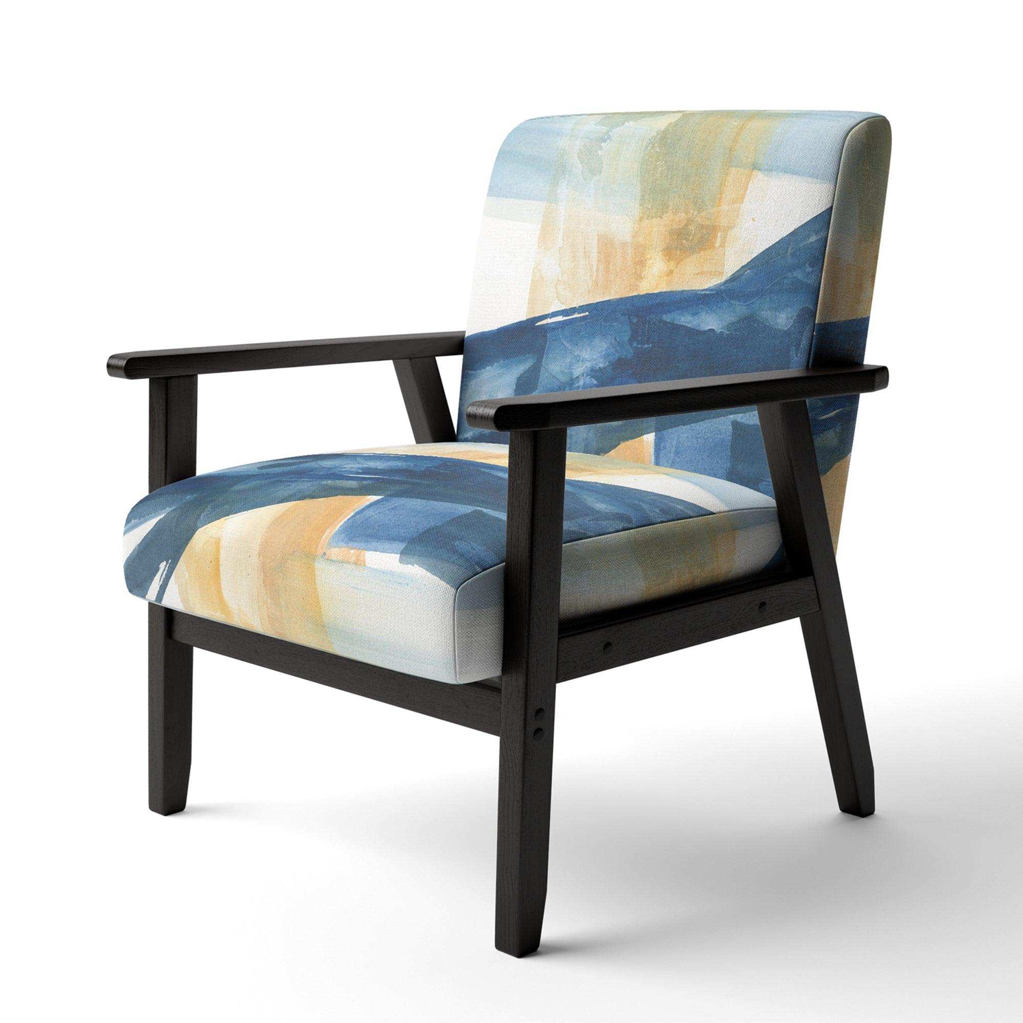 Indigo Panel III Glam Modern Accent Chair