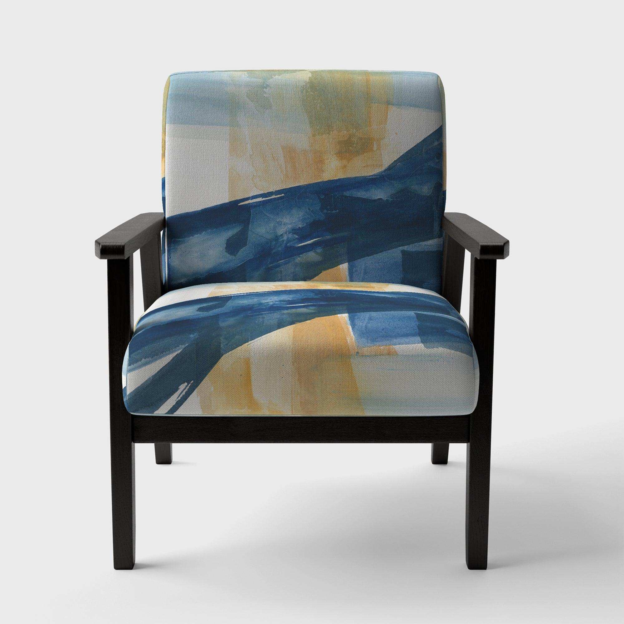 Indigo Panel III Glam Modern Accent Chair