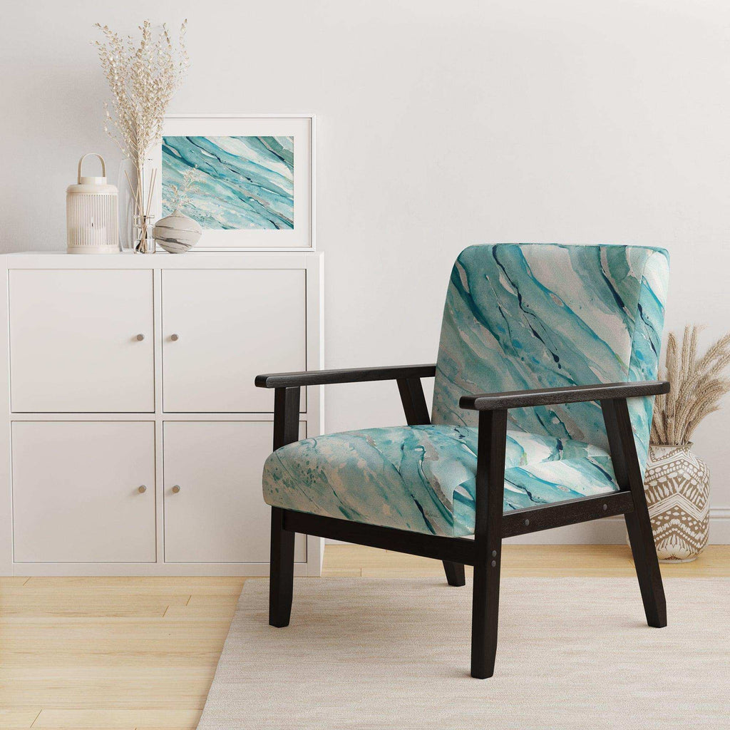 Silver Springs I Blue Green Nautical & Coastal Accent Chair