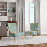 bouquet Poppies on Paisley I Cottage Accent Chair