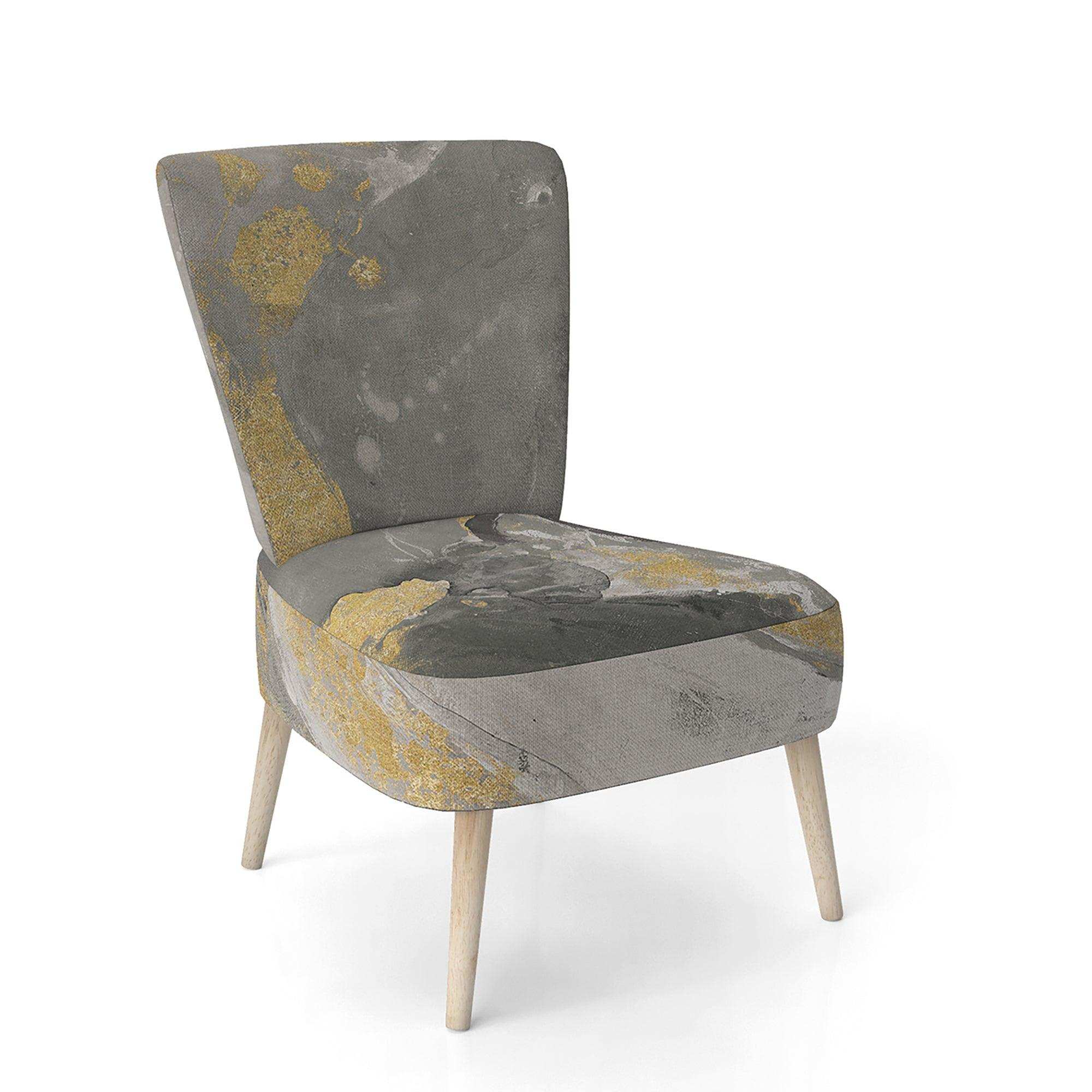 Marble Gold and Black II Modern Accent Chair