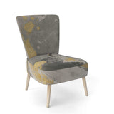 Marble Gold and Black II Modern Accent Chair