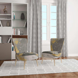 Marble Gold and Black II Modern Accent Chair