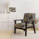 Marble Gold and Black II Modern Accent Chair