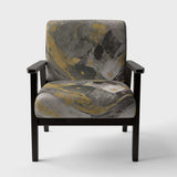 Marble Gold and Black II Modern Accent Chair