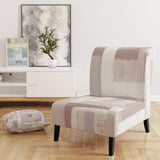 Pink Geometric Form Windows I Transitional Accent Chair