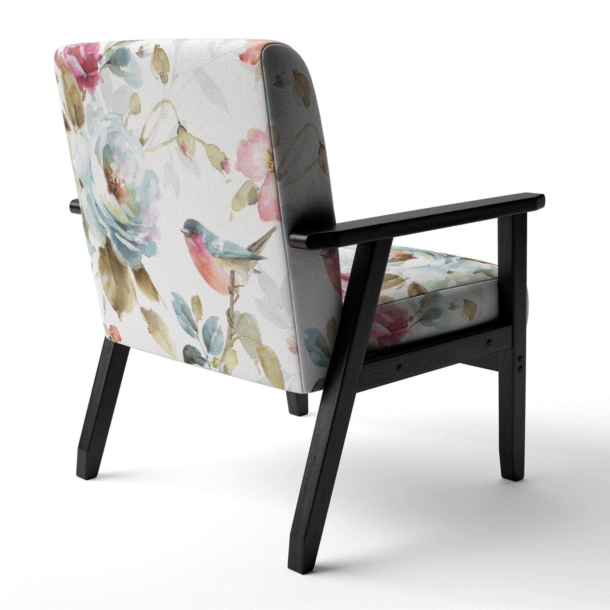 Beautiful Bird Romance I Traditional Accent Chair