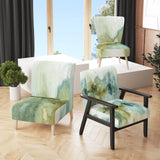 Abstract Watercolor Green House Modern Accent Chair