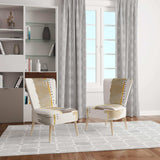Abstract Gold Birch Trees I Modern Accent Chair Side Chair