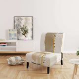 Abstract Gold Birch Trees I Modern Accent Chair Slipper Chair