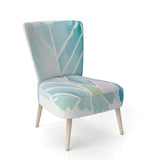 Watercolor Geometric Swatch Element IV Mid-Century Accent Chair