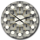 Mimimal Black and White Design I - Mid-Century Modern Metal Wall Clock