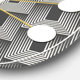 Mimimal Black and White Design I - Mid-Century Modern Metal Wall Clock